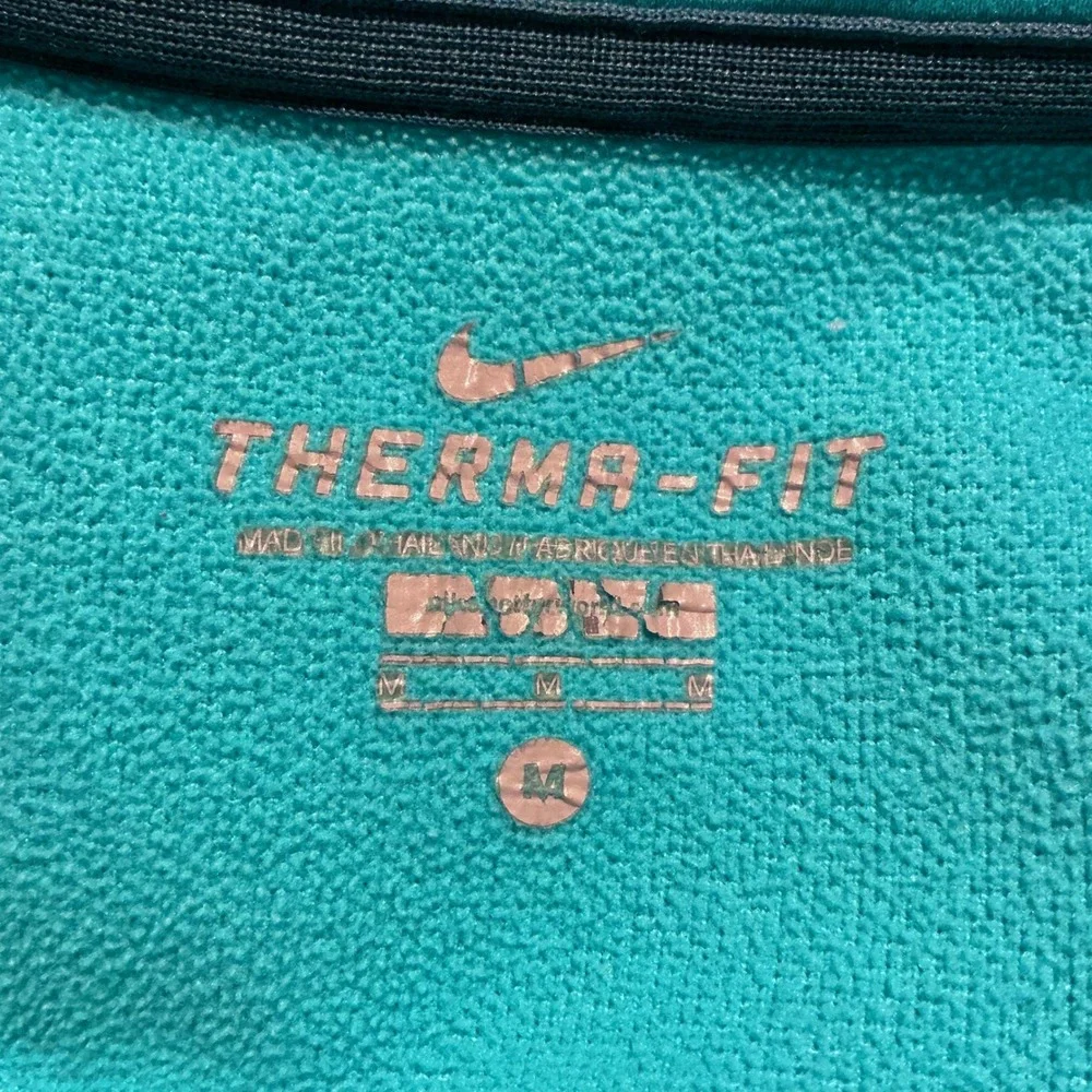 Nike Therma-FIT Men's Medium‎ Teal Crewneck Sweatshirt Pullover Pocket Athletic